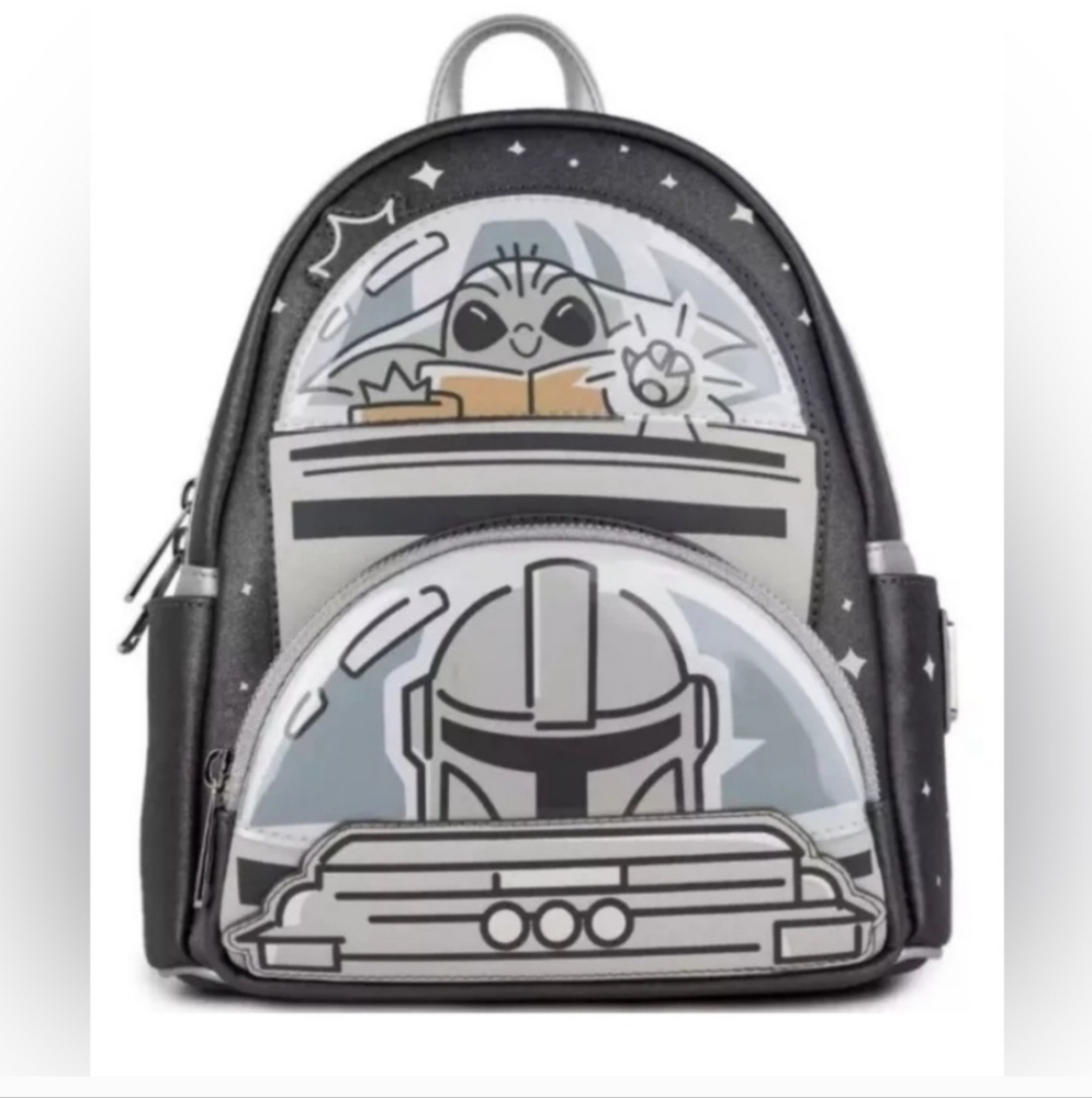 NWT Mandalorian Grogu Disney PARKS 2024 Loungefly Backpack STAR WARS